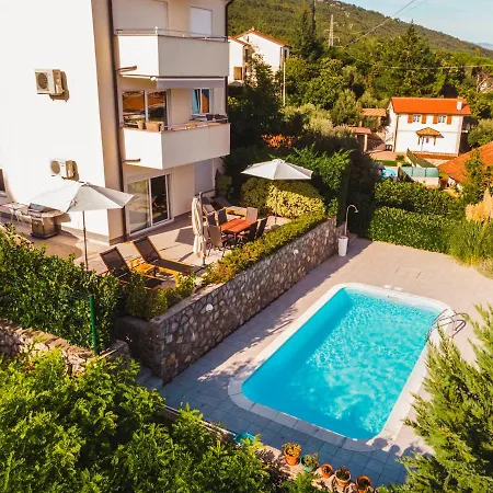 アパート Pool Maurina Opatija With Sea View Ičići