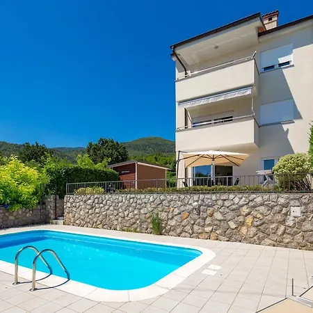 Pool Maurina Opatija With Sea View شقة